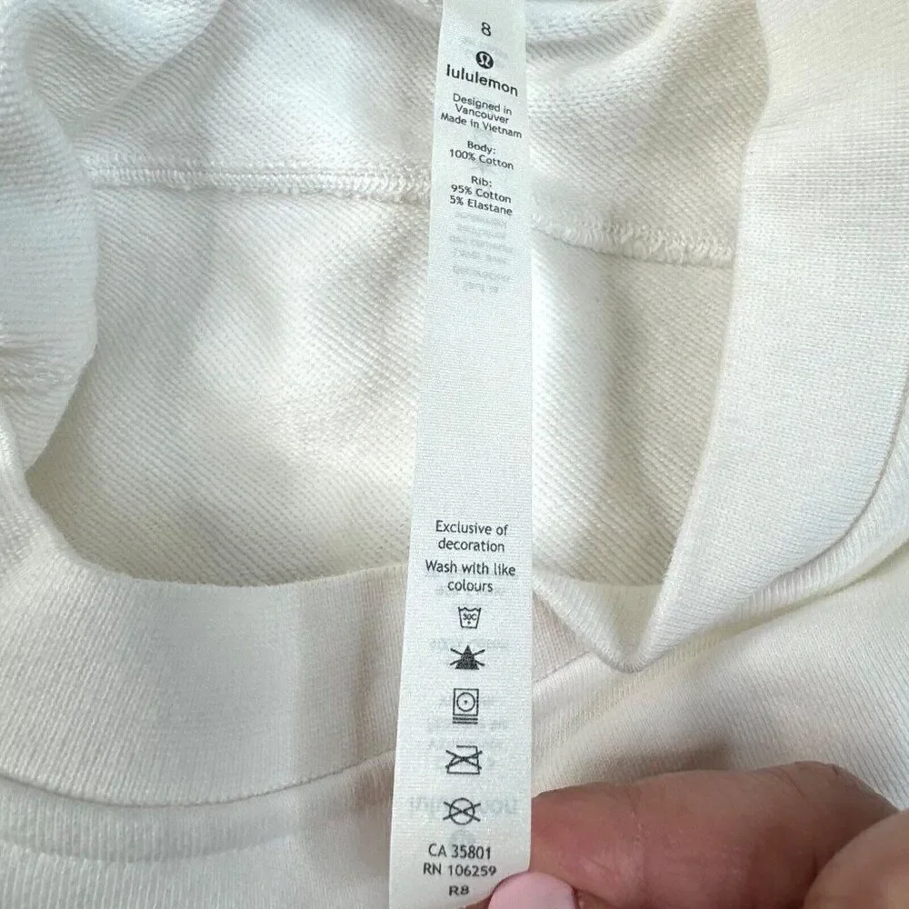 Lululemon Perfectly Oversized Crew Sweatshirt White